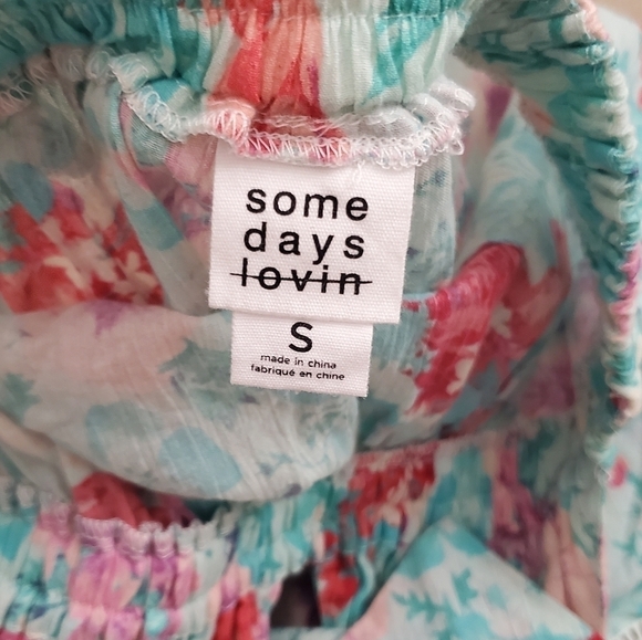 Somedays Lovin Floral Romper Shorts Resortwear Vacation Beach Boho Feminine - Picture 6 of 7